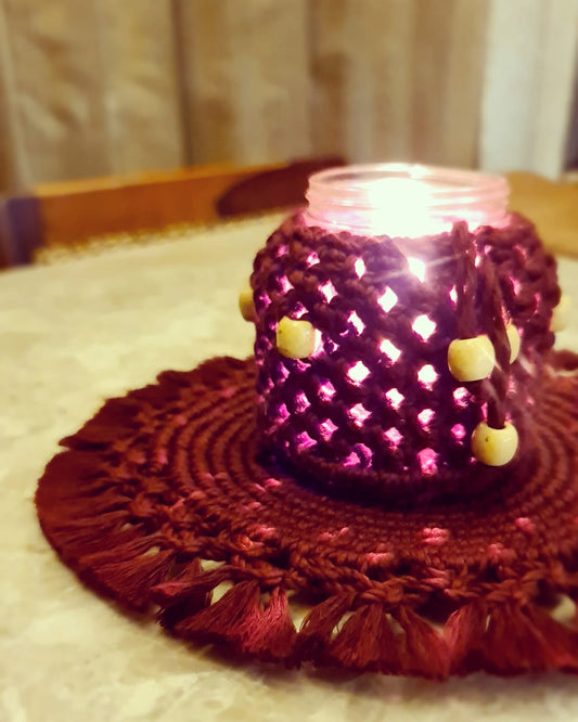 Mason Jar candle holder